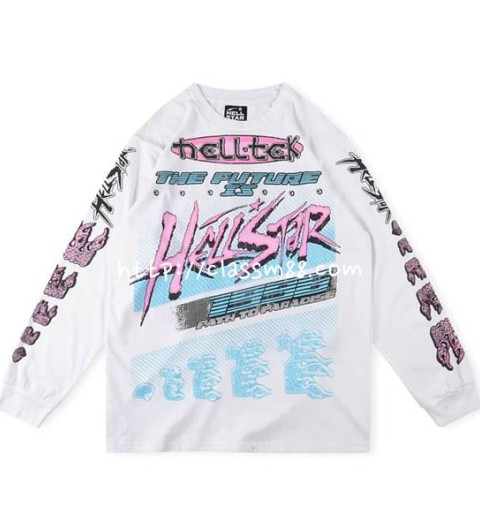 Hellstar Studios 24 한정판 Brain Racer Long Sleeve 남여공용 긴팔 티셔츠 A7273