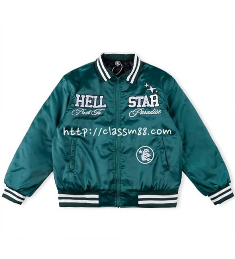 Hellstar Studios 24 한정판 PATH TO PARADISE BOMBER JACKET 남여공용 긴팔 자켓 A7274