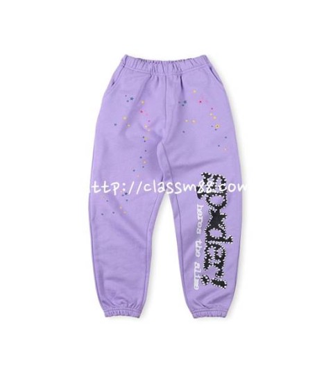 Sp5der 24 한정판 Young Thug 555555 Acaihoodie pants 아동 긴바지 A7335