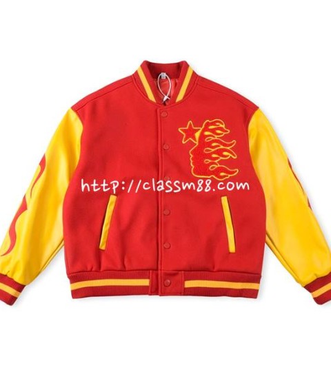 Hellstar Studios 24 한정판 Records Werewolf Letterman Jacket 긴팔 자켓 A7437