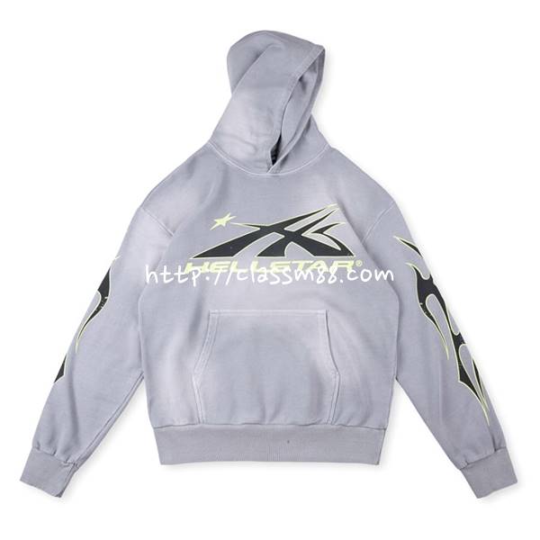 Hellstar Studios 24 한정판 brainwashed hoodie with brain 긴팔 후드 티셔츠 A7442