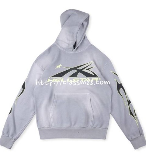 Hellstar Studios 24 한정판 brainwashed hoodie with brain 긴팔 후드 티셔츠 A7442