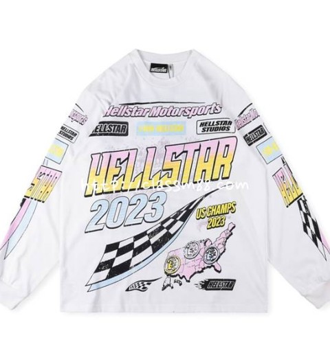 Hellstar Studios 24 한정판 Brain Racer Long Sleeve 긴팔 티셔츠 A7511