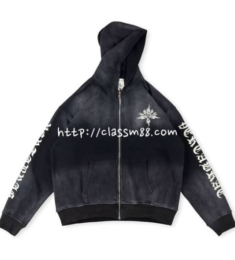 Vertabrae 24 한정판 Tattoo Zip Up 남여공용 긴팔 후드 자켓 A7522