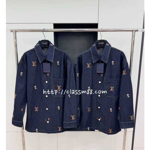 루이비통 24 한정판 긴팔 청셔츠 자켓 A7680