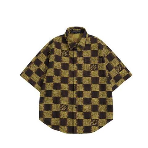 루이비통 24 한정판 다미에 프린트 숏 슬리브 셔츠 A7742