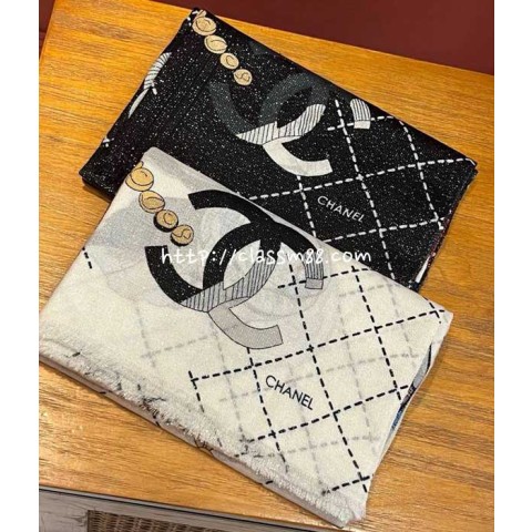 샤넬 24 한정판 양털 스카프 D1733