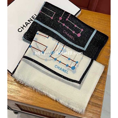 샤넬 24 한정판 양털 스카프 D1735