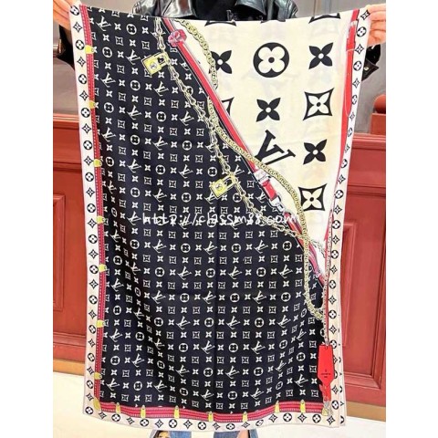 루이비통 24 한정판 양털 스카프 D1736