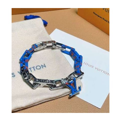 루이비통 24 한정판 M1229M 모노그램 체인 팔찌 D1786