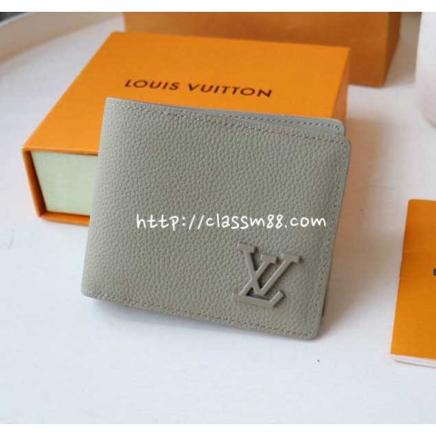 루이비통 24 한정판 M82273 소가죽 카프스킨 반지갑 E340
