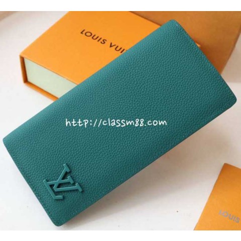 루이비통 24 한정판 M69980 소가죽 카프스킨 장지갑 E342