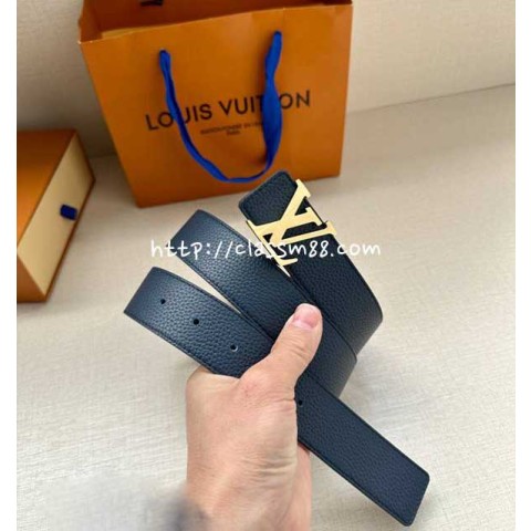 루이비통 24 한정판 3.4cm Damier Cobalt 소가죽 카프스킨 벨트 F604