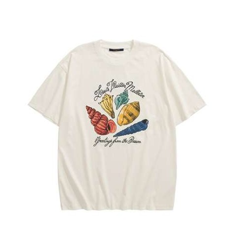 루이비통 24 한정판 로고 자수 프린트 라운드 티셔츠 A8148