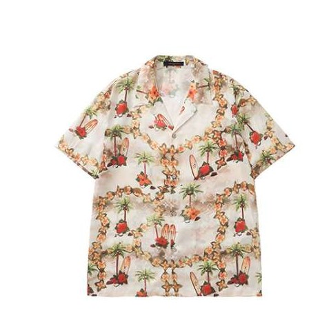 루이비통 24 한정판 남여공용 모노그램 쇼트 슬리브드 실크 셋업 A8225