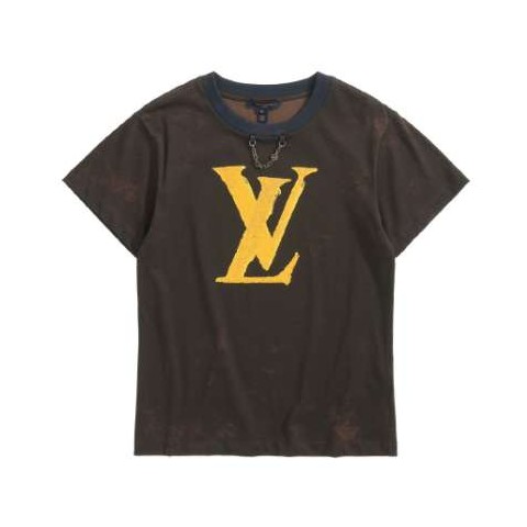 루이비통 24 한정판 남여공용 모노그램 프린트 라운드 티셔츠 A8232