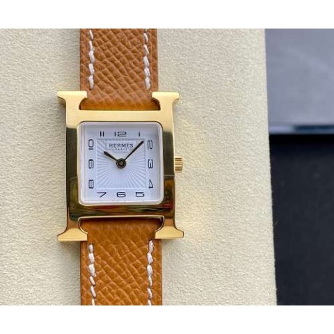 에르메스 여성용 Heure H 시리즈 21mm 쿼츠 시계 w108