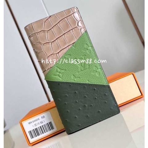 루이비통 24 한정판 M84690 Taurillon Monogram 소가죽 카프스킨 장지갑 E374