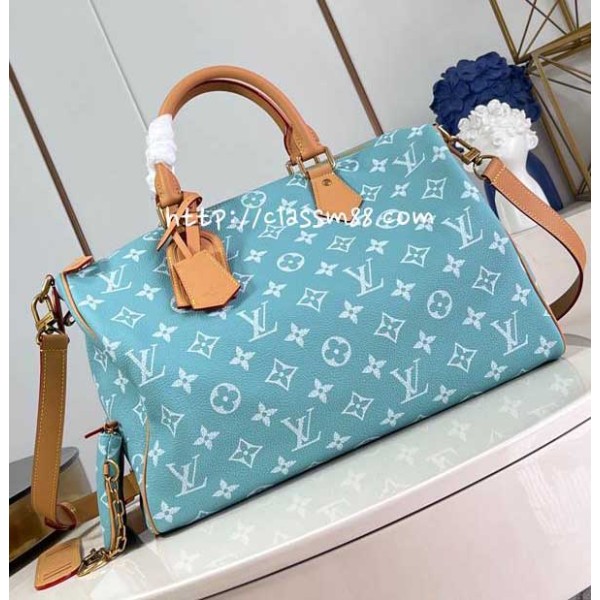 루이비통 24 한정판 M24419 Speedy P9 Bandouliere 40 Monogram Leather 여행 가방 C2519