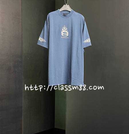 발렌시아가 24 한정판 남여공용 반팔 티셔츠 A8324