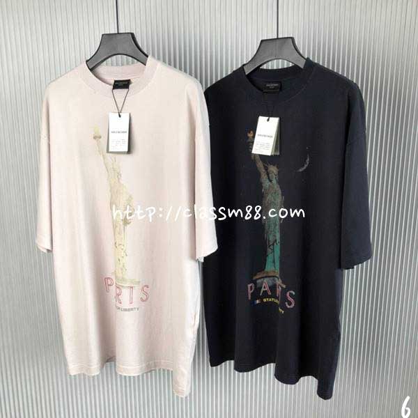 발렌시아가 24 한정판 남여공용 반팔 티셔츠 A8328
