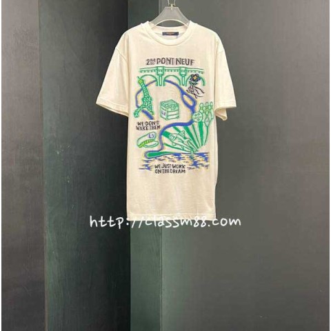 루이비통 24 한정판 남여공용 반팔 티셔츠 A8348