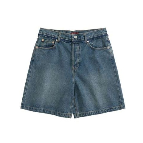 구찌 24 한정판 라벨 디테일 데님 쇼츠 A8534