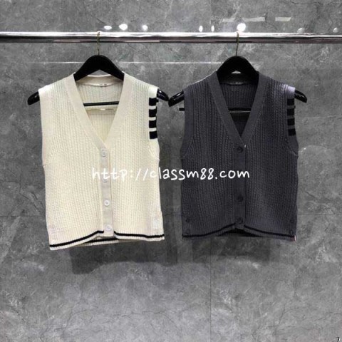톰브라운 24 한정판 6033 여성 민소매 가디건 A8670