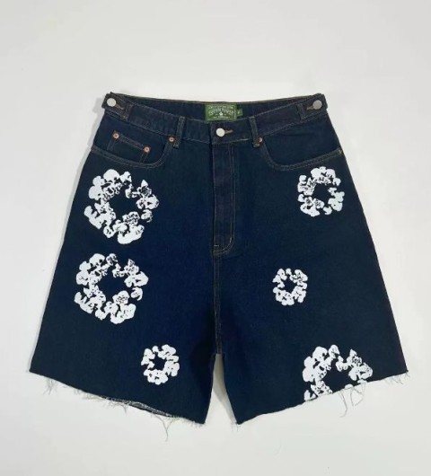 DENIM TEARS 24 한정판 COTTON WREATH 청바지 반바지 A8738