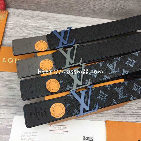 루이비통 24 한정판 소가죽 카프스킨 4.0cm 벨트 F715