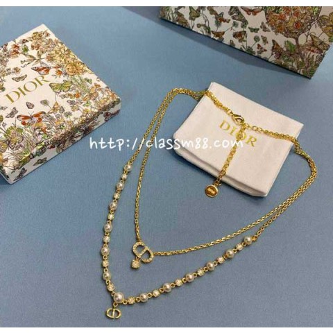 디올 24 한정판 Petit CD Treasure 목걸이 D2414