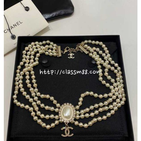 샤넬 24 한정판 choker 목걸이 D2424