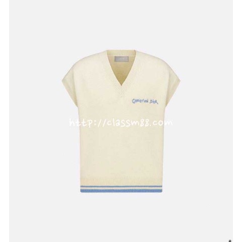 디올 24 한정판 Christian Dior Tag 양털 남여공용 민소매 니트 A8930