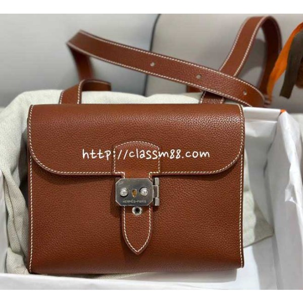 에르메스 24 한정판 Sac A Depeches 21cm Box 크로스백 가방 C3143