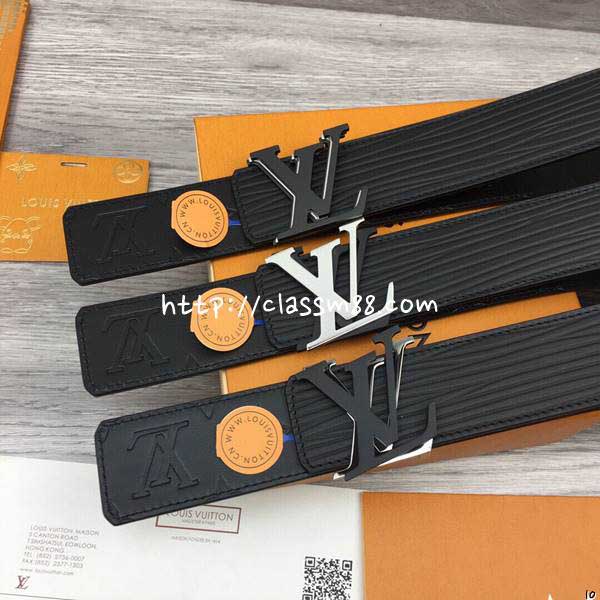 루이비통 24 한정판 소가죽 카프스킨 4.0cm 벨트 F741