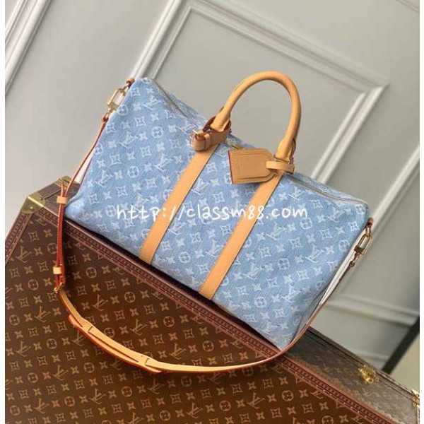 루이비통 24 한정판 M25334 Keepall Bandoulière 45 여행 가방 C3266