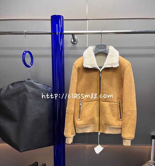 Brunello Cucinelli 24 한정판 AG23179 양가죽 램스킨 긴팔 자켓 A9444