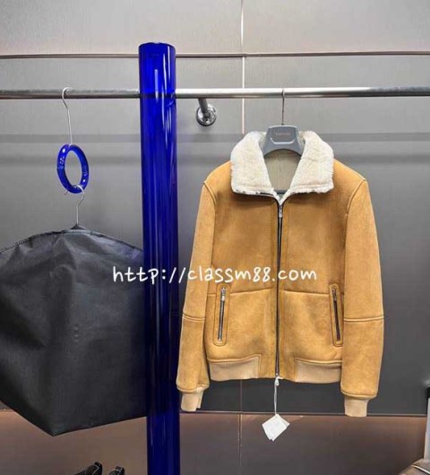 Brunello Cucinelli 24 한정판 AG23179 양가죽 램스킨 긴팔 자켓 A9444