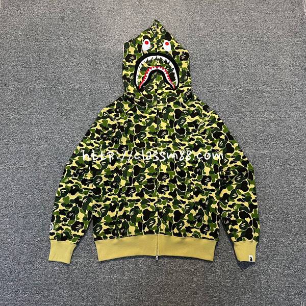 베이프 24 한정판 XX181 BAPE abc camo shark 남여공용 긴팔 후드 자켓 A9614