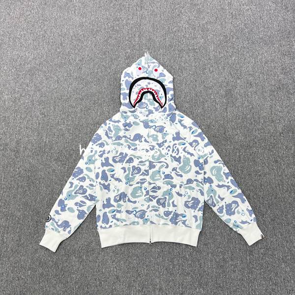 베이프 24 한정판 XX099 BAPE SPACE CAMO SHARK HOODIE 남여공용 긴팔 후드 자켓 A9620