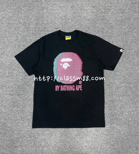 베이프 24 한정판 XX271 BAPE GLITCH ART COLLEGE TEE 남여공용 반팔 티셔츠 A9623