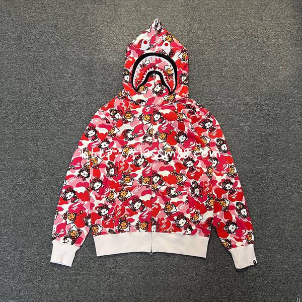 베이프 24 한정판 XX127 BAPE X HelloKitty 남여공용 긴팔 후드 자켓 A9629