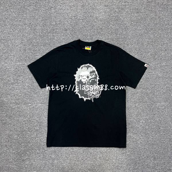 베이프 24 한정판 XX273 BAPE MAD APE HEAD TEE 남여공용 반팔 티셔츠 A9633