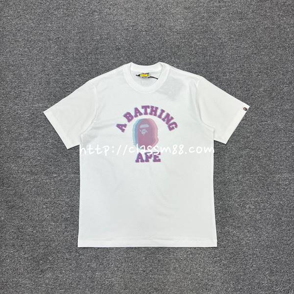 베이프 24 한정판 XX272 BAPE GLITCH ART COLLEGE TEE 남여공용 반팔 티셔츠 A9634