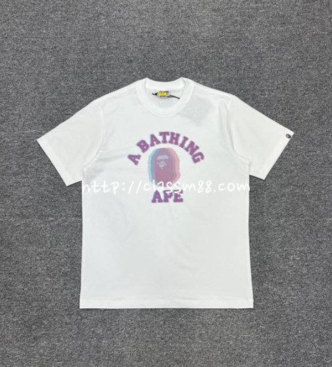 베이프 24 한정판 XX272 BAPE GLITCH ART COLLEGE TEE 남여공용 반팔 티셔츠 A9634