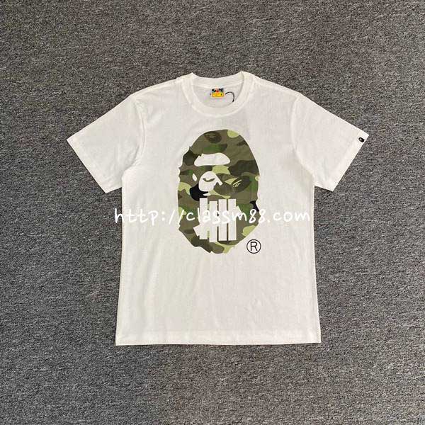 베이프 24 한정판 XX112 Bape X UNDFATED 남여공용 반팔 티셔츠 A9667