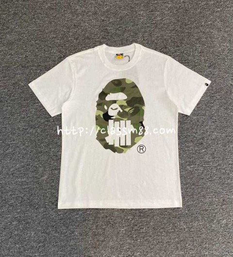 베이프 24 한정판 XX112 Bape X UNDFATED 남여공용 반팔 티셔츠 A9667