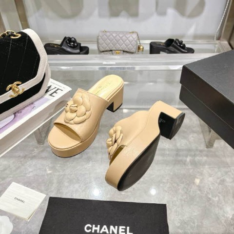 샤넬 24 한정판 7cm 여성 슬리퍼 B3666