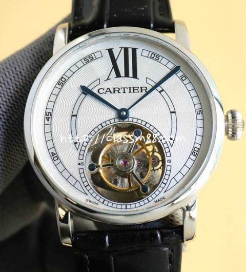 까르띠에 24 한정판 Rotonde de Cartier Tourbillon Cadran Love 오토매틱 시계 W137