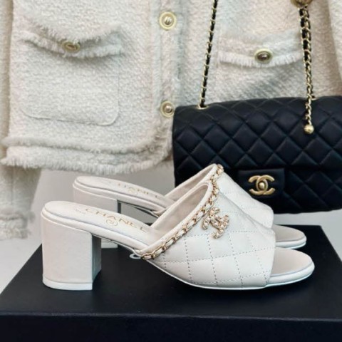 샤넬 24 한정판 3색 5cm 여성 슬리퍼 B3795